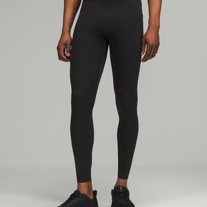 Lululemon Mens Black Surge 28" Running Athletic Nulux Tights
